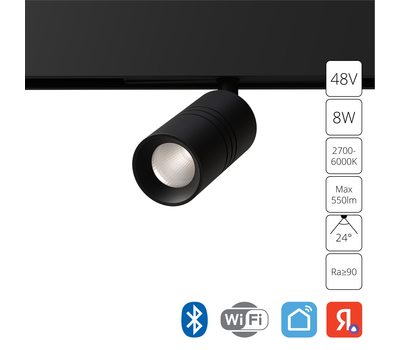 Магнитный трековый светильник Arte Lamp EXPERT SMART A5740PL-1BK