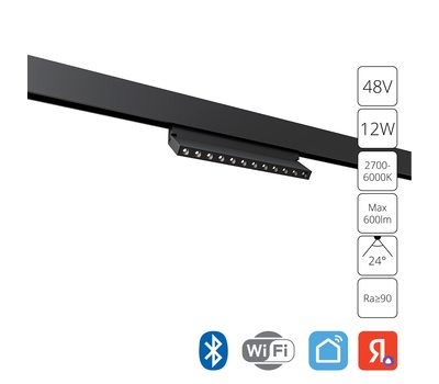 Магнитный трековый светильник Arte Lamp EXPERT SMART A5746PL-1BK