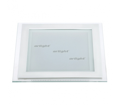 Светодиодная панель LT-S200x200WH 16W Warm White 120deg (Arlight, IP40 Металл, 3 года) стеклянная рамка