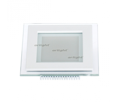 Светодиодная панель LT-S96x96WH 6W Day White 120deg (Arlight, IP40 Металл, 3 года) стеклянная рамка