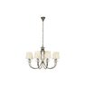 Подвесная люстра iLamp Charm P2508-8 Никель+беж Подвесная люстра iLamp Charm P2508-8 Никель+беж