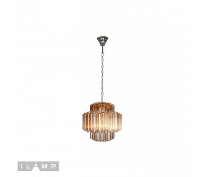 Подвесная люстра iLamp Destiny MD0267-4B CHROME+BROWN