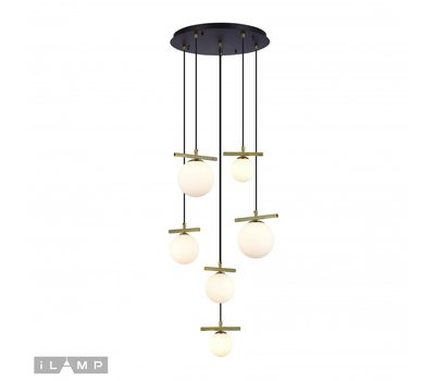 Светильник подвесной iLamp Golden 2134-6D BR+MBK Светильник подвесной iLamp Golden 2134-6D BR+MBK